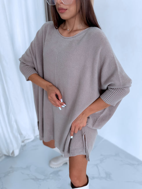 ELYNDI large size sweater "TULIP 37744" - dark beige